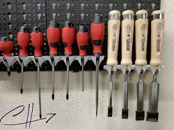 Screwdriver holder for LIDL POWERFIX tool wall organiser