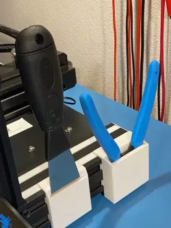 Side-supported holder for the Ender filament snipper/cutting tool