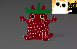 Strawberry Peekaboo Cat