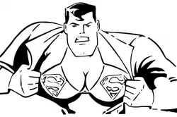 Superman stencil 9