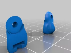 Torso with holes & arms & hand & rivets & washer