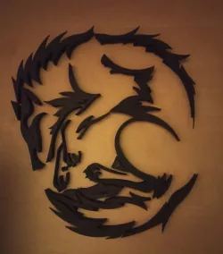 tribal wolf wall art