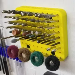 Wall mount dremel bit holder