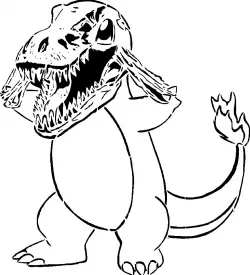 Zombie Charmander stencil