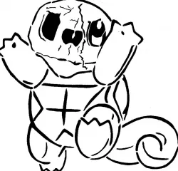 Zombie Squirtle stencil