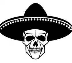 2D Sombrero skull