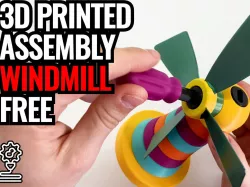 3d print ready Assembly Toy Windmill