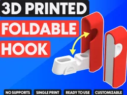 3D Printed Foldable Hook - Fully Customizable