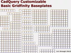 Basic Gridfinity Baseplates (CadQuery Customizable)