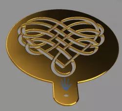 Bread / Cake Stencil - Celtic 11 Heart Design