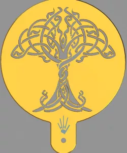 Bread Stencil - Celtic 6 Design Tree of Life