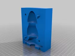Butt plug Mold for conductive silicon with wire channels