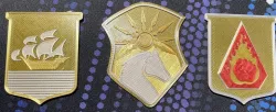 DnD Hellrider and Baldurs Gate Badges