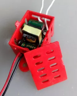 Enclosure for miniature 12V AC-DC converter
