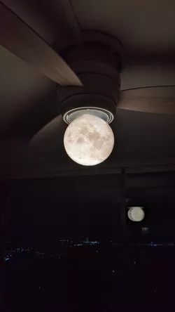 Fan Light Shade Adapter for Moon Sphere Lithopane