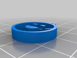 Floating smiley ring keychain