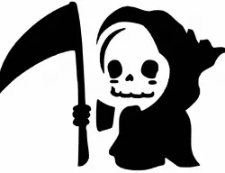 Grim Reaper stencil 26