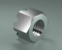 Hexagon slotted nut DIN 935 M8