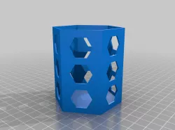 Hexagonal pen holder