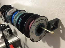 Hook for cheap curtain rod for 3d-printer filament