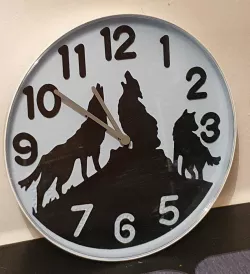 Howling wolves Tromma (Ikea) clock