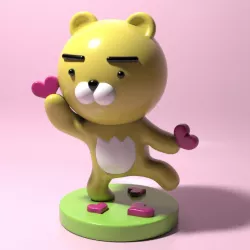 Kakao Friends Ryan Lion Heart 카카오 프렌즈 라이언 하트