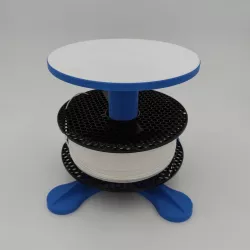 Modular side table with integrated spool storage