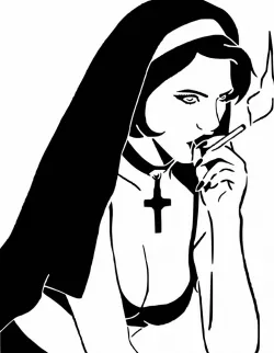 Nun stencil 5