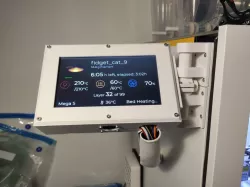Octoprint touch display case with hinge mount