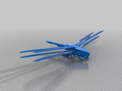 Ornithopter DUNE 2021 with articulated wings and hex pattern on wings