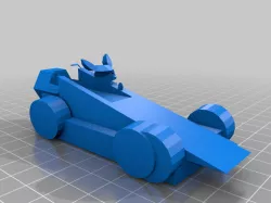 Pikachu in a race car