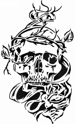 Skull Stencil 6