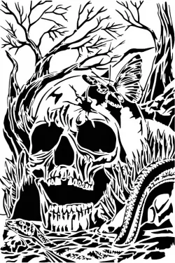 Skull Stencil 8