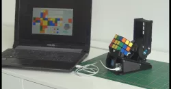 Small, simple, inexpensive Rubik's cube solver robot, fully 3D printed