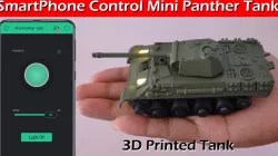 SmartPhone Control Mini Panther Tank 3D Printed