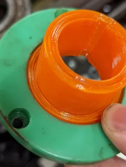 Spacer for mini lath spindle - With tapered bearing shield.