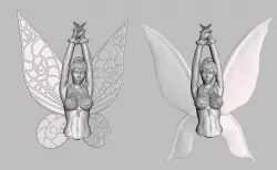 Wing Mod for Tinkerbell Fanart - 75mm 3D print model