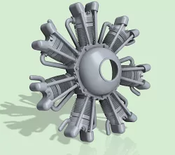 7 Cyl Dummy Radial Engine