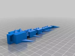 8-bit Articulated Dragon Tail Keychain 