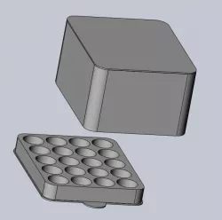 Ammo box for 20 pc bullets 12 gauge