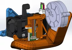 Anycubic Mega Zero 1.0 & 2.0 - Biqu H2 mount and 5015 Hero Me fan duct with BLTouch mount