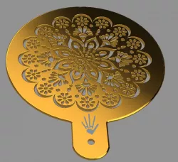 Bread / Cake Stencil - Mandala 1 Design
