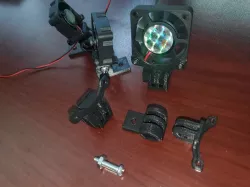 fan mount with a go pro hinge