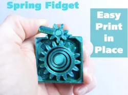 Fidget Gear Spring - Print In Place easy small