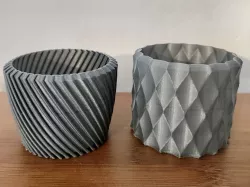 Geometric Succulent Planter for vase mode, spiralize contour