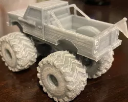 Hammerhead Twisted Metal 1 easy print 3D model in 1/64 scale (Hot Wheels size)