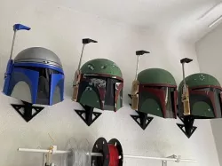 hot glue helmet mount for a wall
