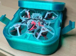 Mobula 6 case with latches and battery compartment