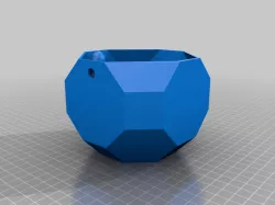 Octahedron vase for corner mounting