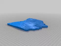 Ohio Topographic 3D Map Print or CNC